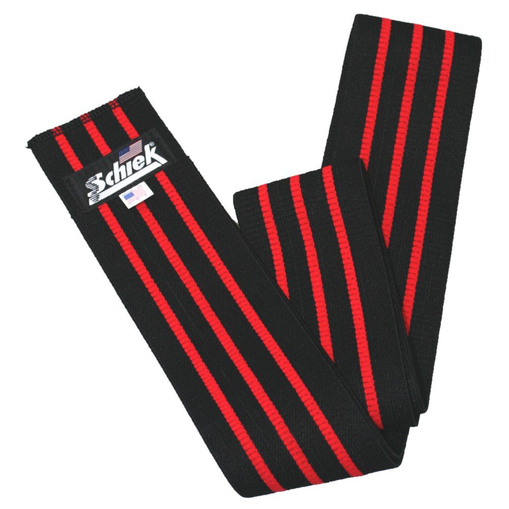 Schiek Sports Model 1178 Black Line 78" Knee Wraps - Black/Red - Forza Sports