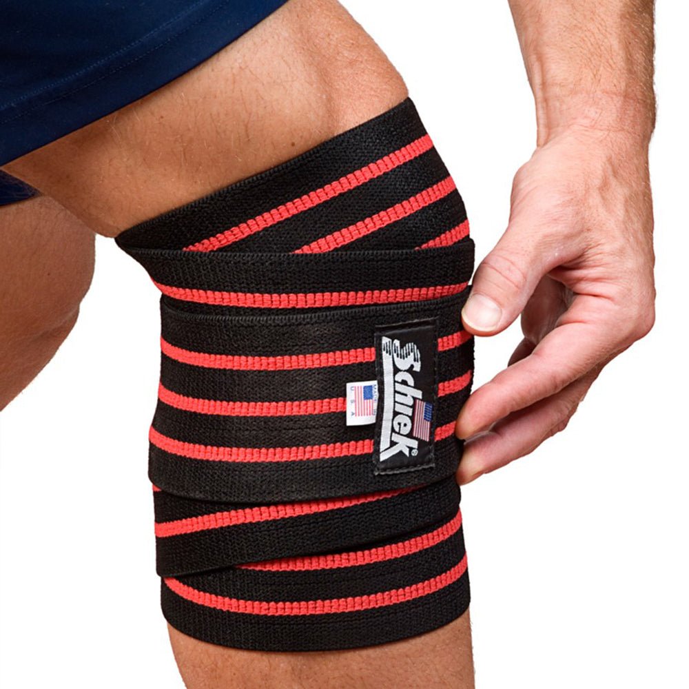 Schiek Sports Model 1178 Black Line 78" Knee Wraps - Black/Red - Forza Sports