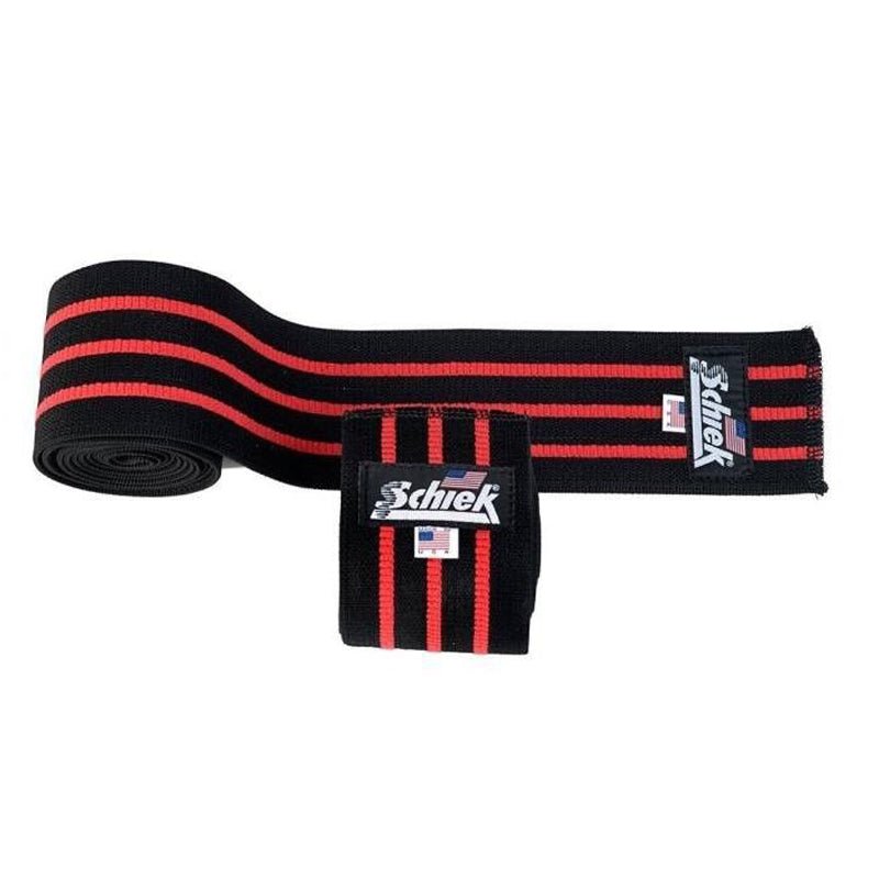 Schiek Sports Model 1178 Black Line 78" Knee Wraps - Black/Red - Forza Sports