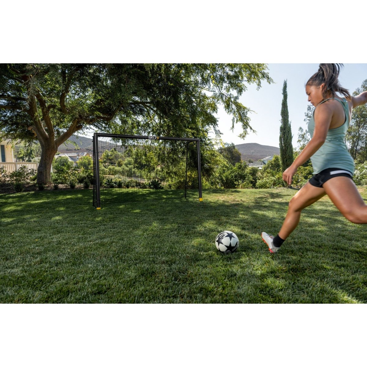 SKLZ 8.5' x 5' Soccer Trainer Goal - Black - Forza Sports