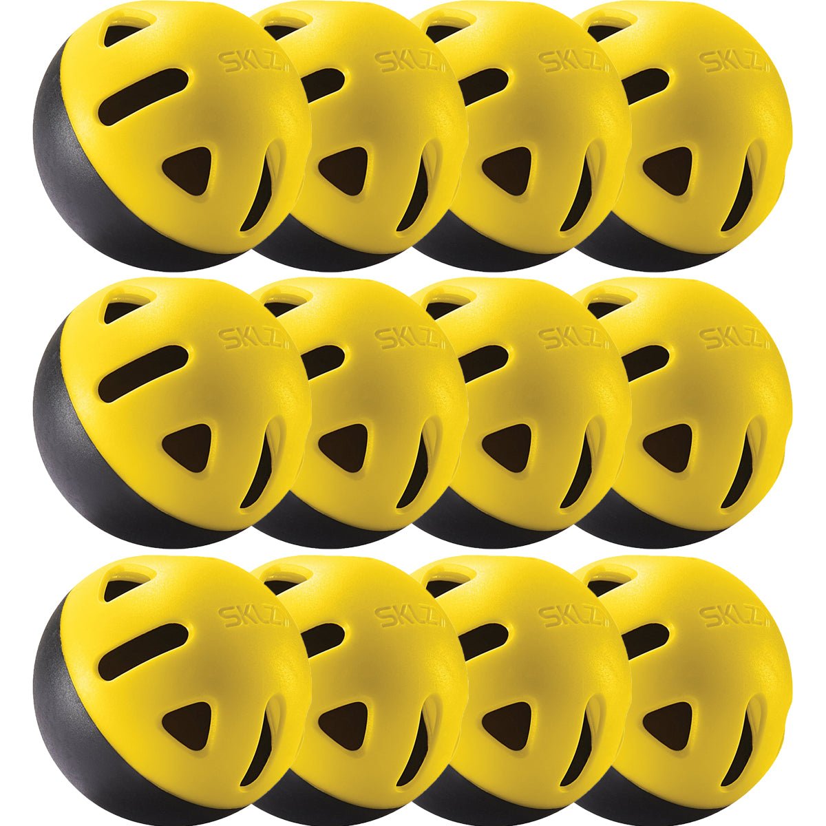 SKLZ Impact Practice Baseballs - Black/Yellow - Forza Sports
