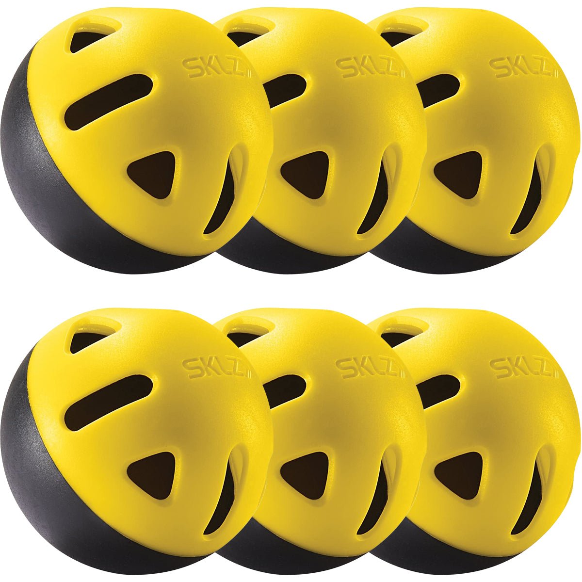 SKLZ Impact Practice Baseballs 12 - Pack - Black/Yellow - Forza Sports