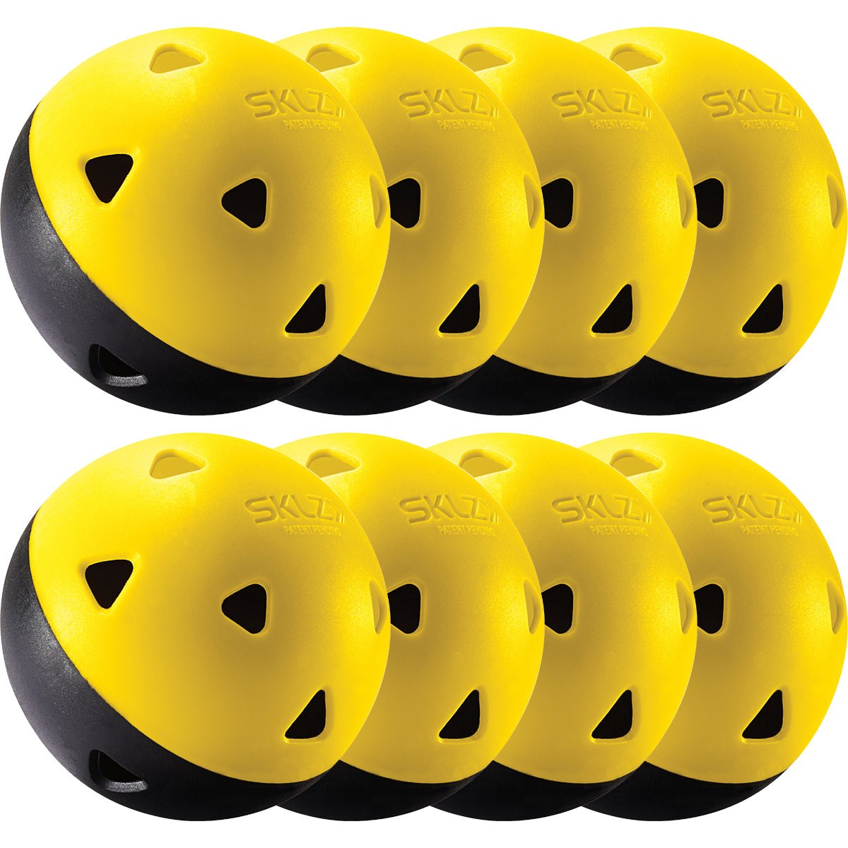 SKLZ Impact Practice Softballs 8 - Pack - Black/Yellow - Forza Sports