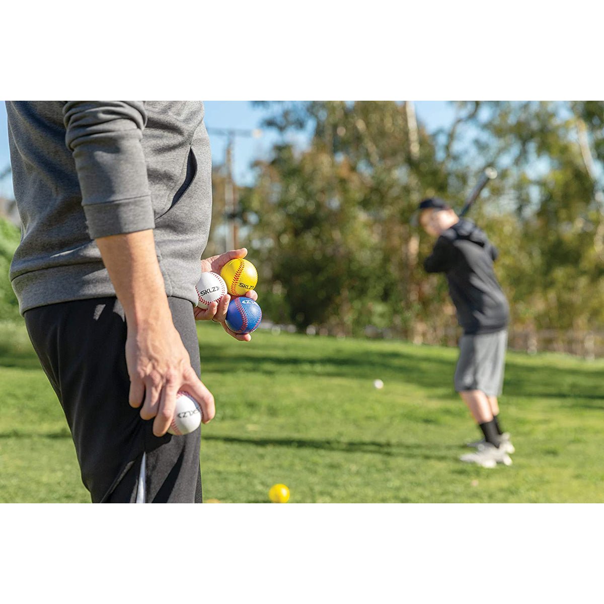 SKLZ Foam Training Baseballs 6 - Pack - White/Yellow/Blue - Forza Sports