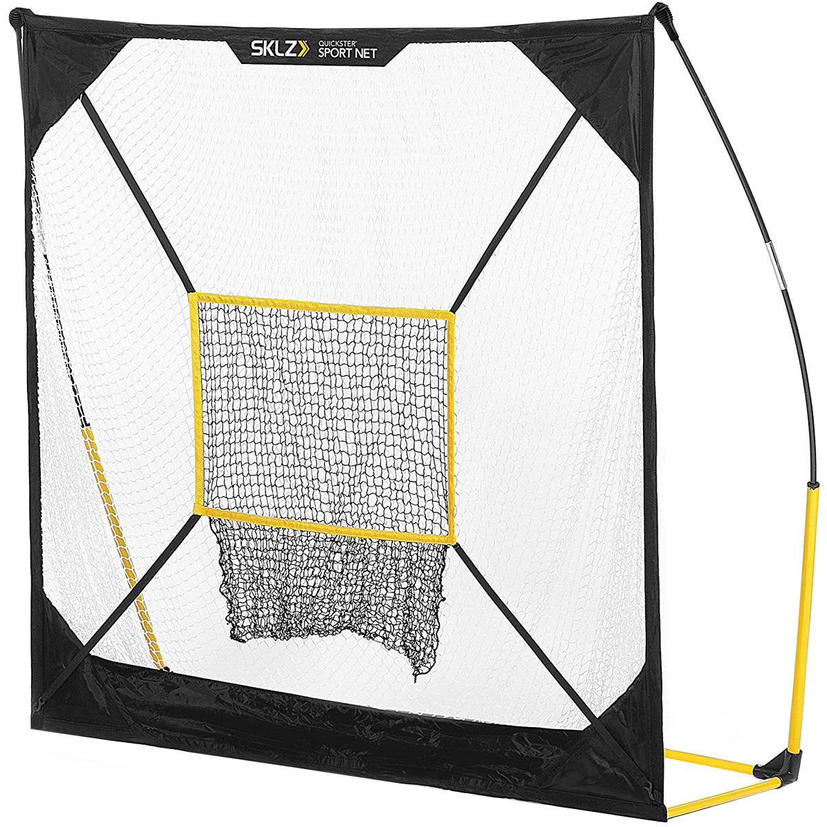 SKLZ Quickster Portable Quick Assembly Multi - Sport Net - 7' x 7' - White/Black - Forza Sports