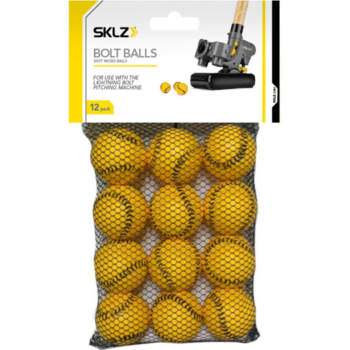SKLZ Bolt Balls Soft Micro Training Balls - 12 Pack - Yellow - Forza Sports