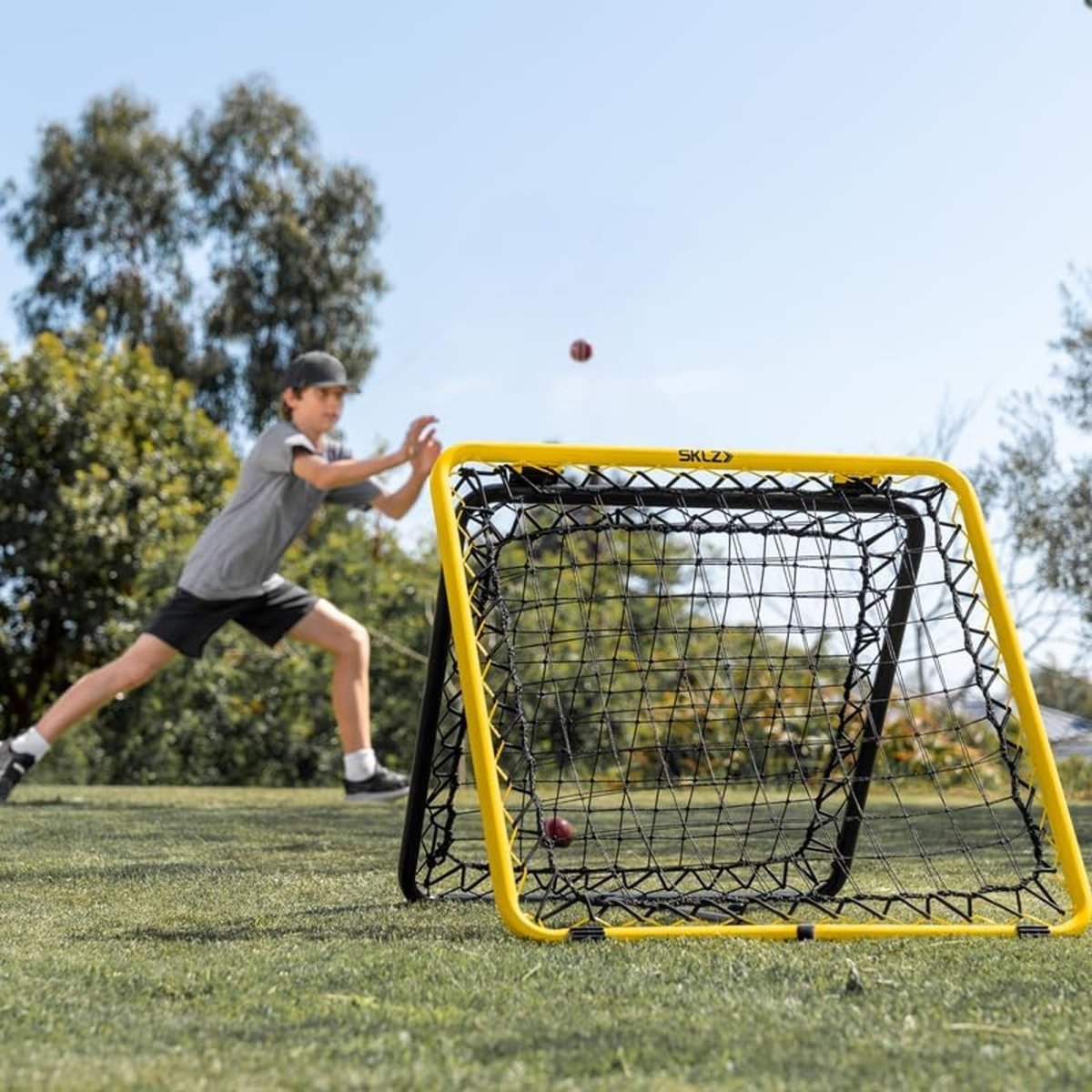 SKLZ Cricket Dual Rebounder, 2.5 x 2.5, Black/Yellow - Forza Sports