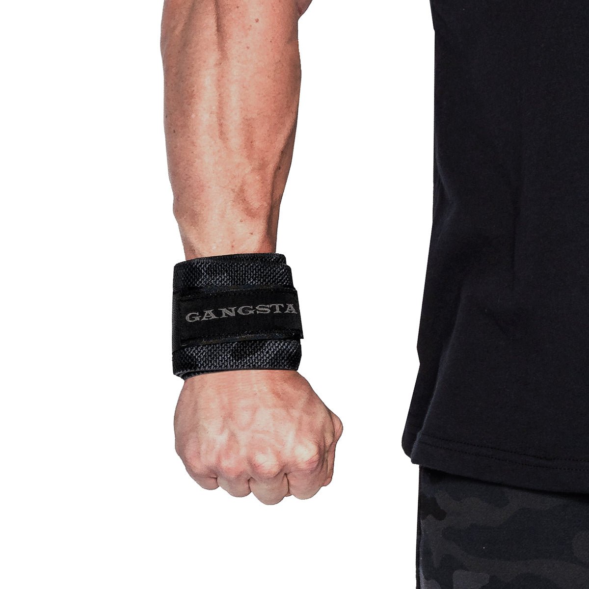 Sling Shot Gangsta Wrist Wraps by Mark Bell - Black Camo