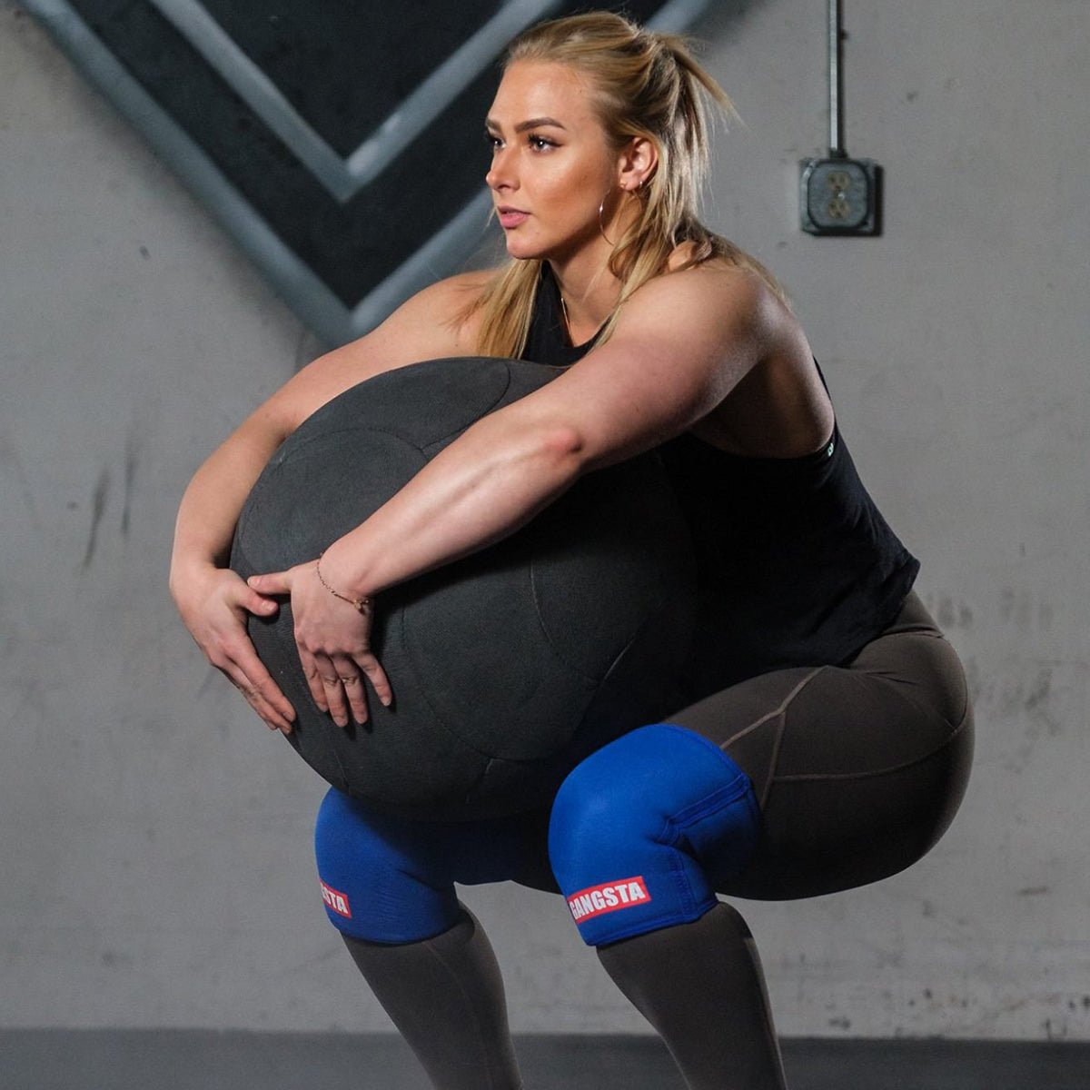 Sling Shot Gangsta Knee Sleeves by Mark Bell Blue Forza Sports