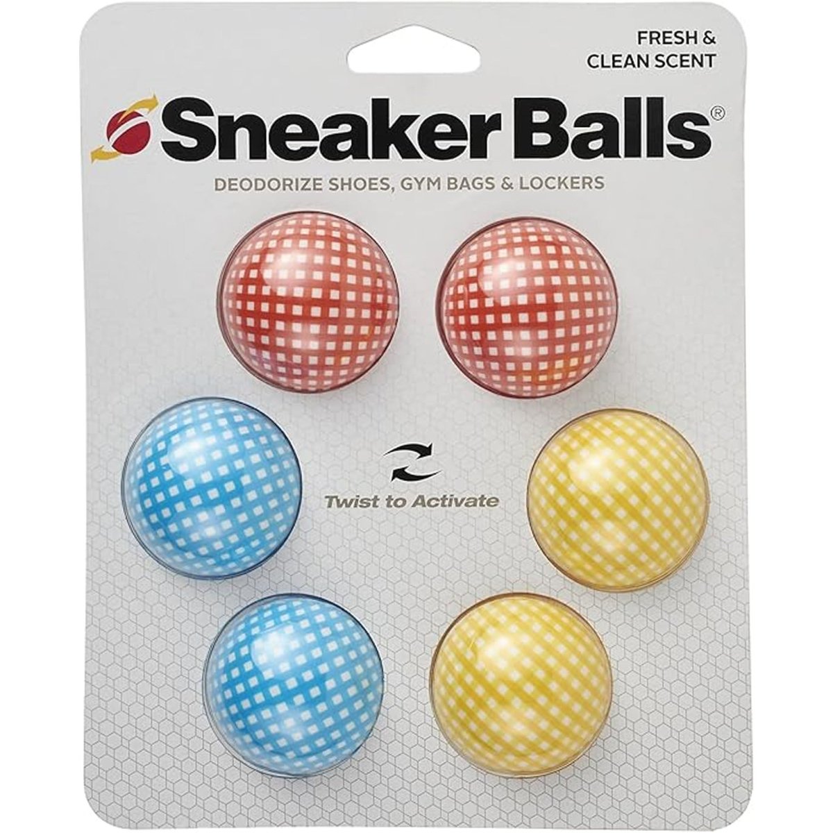 Sneaker Balls Fresh Scented Shoe Freshener, Checkered, 6 Pack - Forza Sports