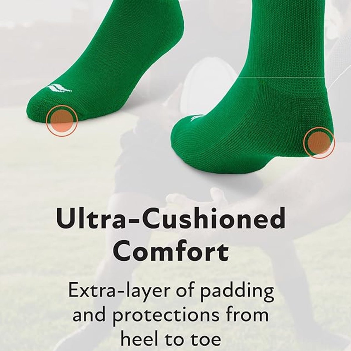 Sof Sole Men's All Sport Over - The - Calf Team Athletic Performance Socks, White, Medium 4 - 6 Y/5 - 9.5 W/6 - 8 M, 2 Pair - Forza Sports