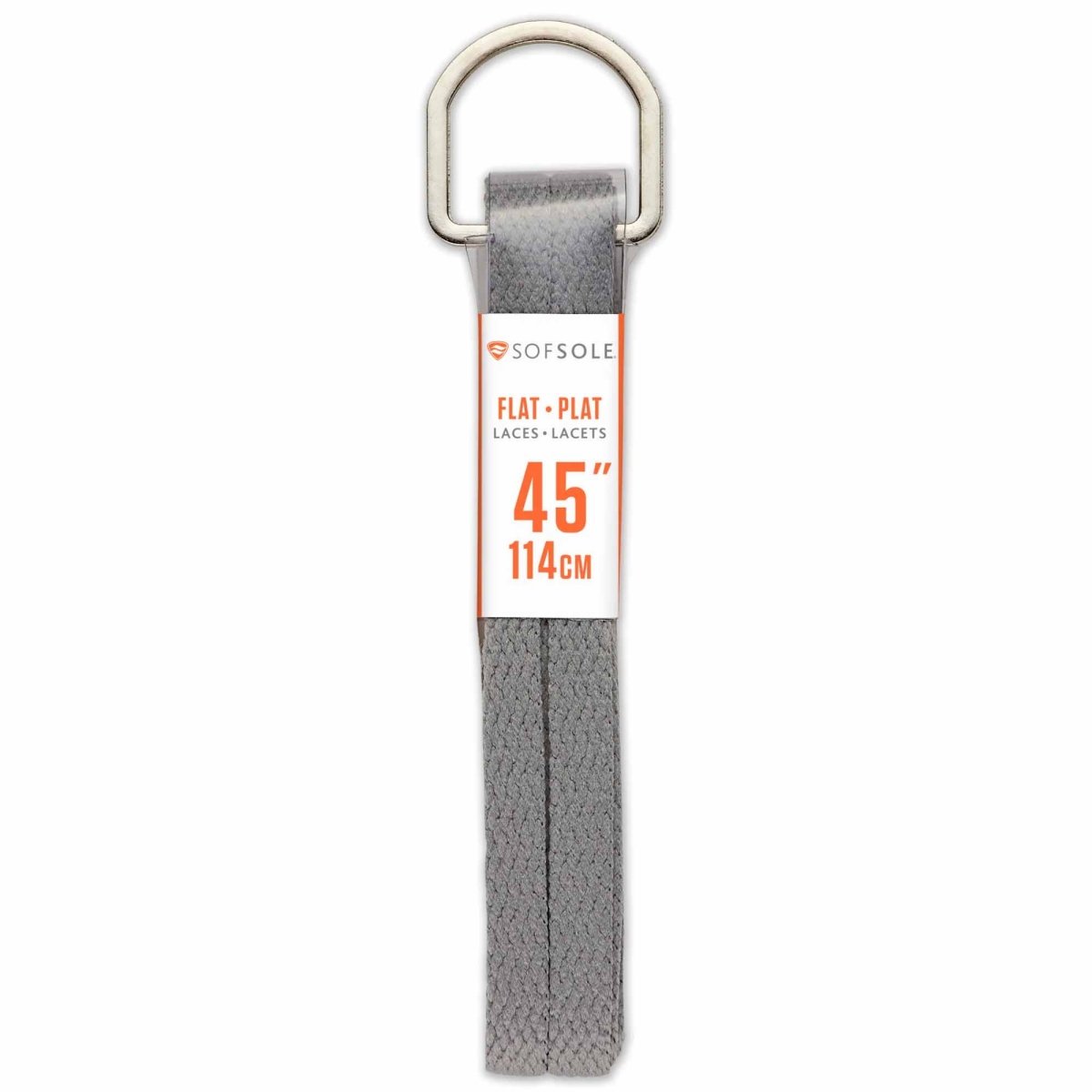Sof Sole Athletic Flat Laces, Grey, 45" - Forza Sports