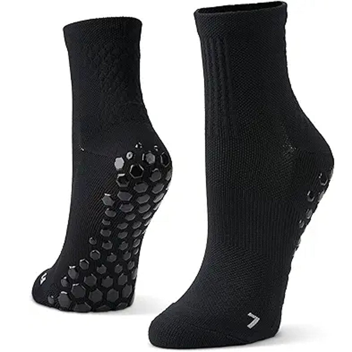 Sof Sole Half Crew Nylon Gripper Socks, Black - Forza Sports