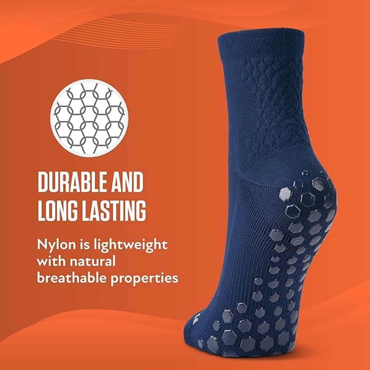 Sof Sole Half Crew Nylon Gripper Socks, White - Forza Sports