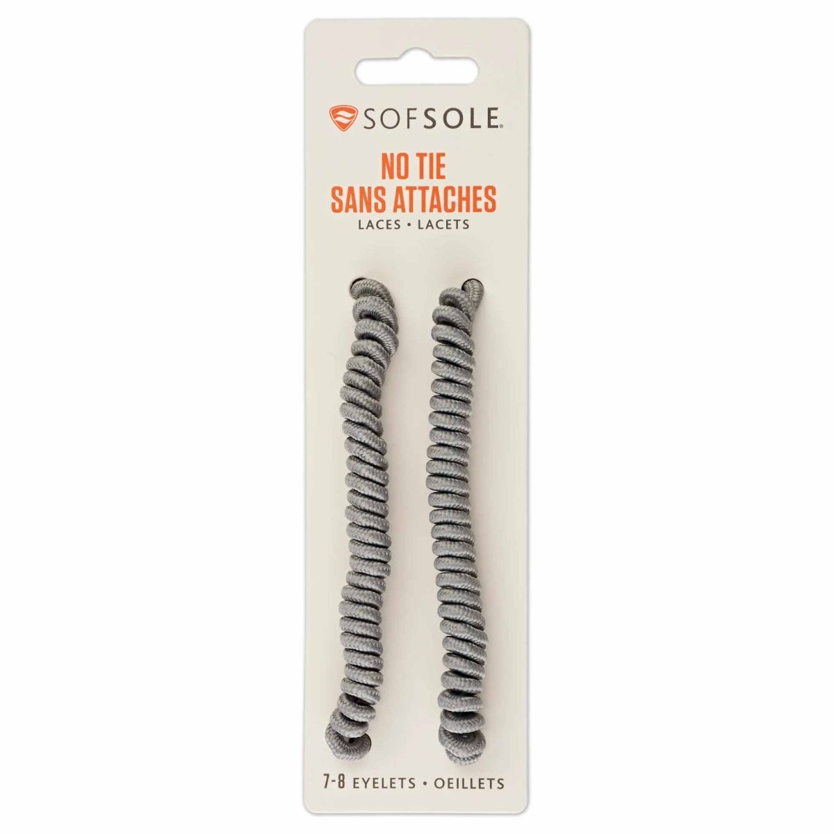 Sof Sole No - Tie Laces, Grey - Forza Sports