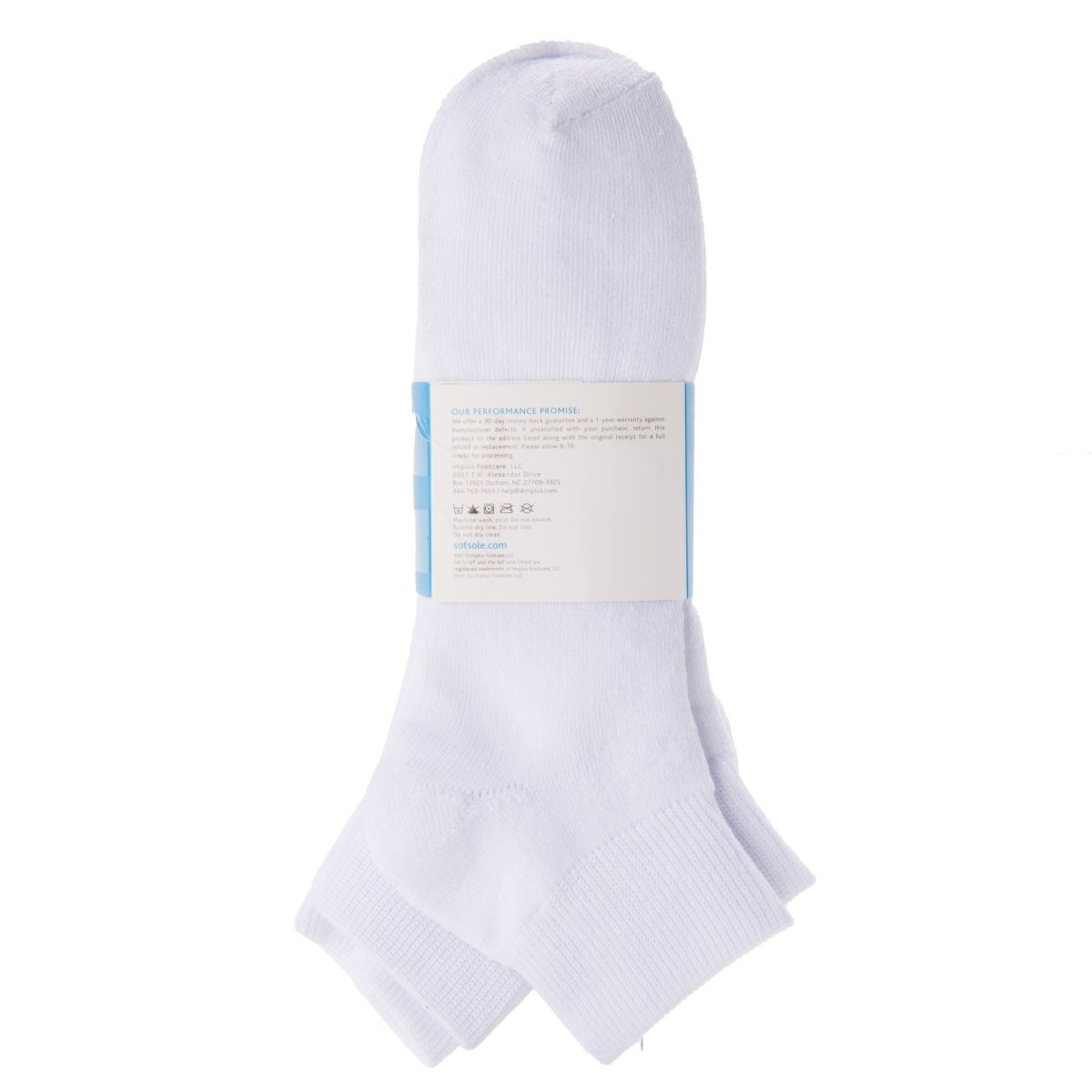 Sof Sole Comfort Quarter Socks, White, Xlarge, 6 Pairs - Forza Sports