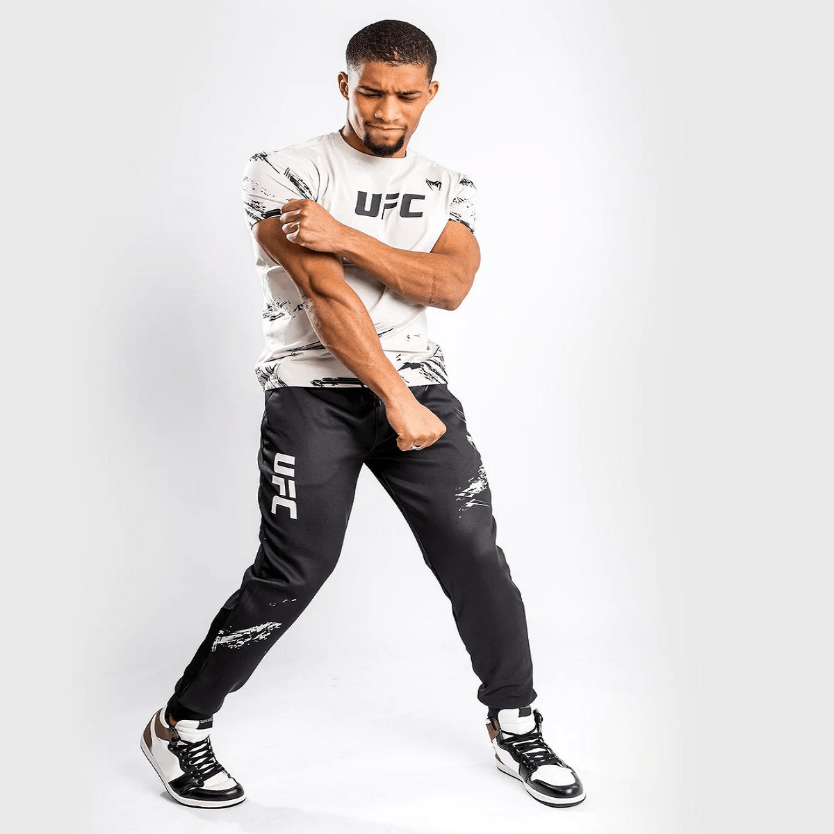 Venum UFC Authentic Fight Week 2.0 Jogger Pants - Black/Sand - Forza Sports