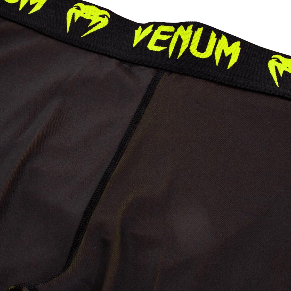 Venum Giant Dry Tech Fit Cut Compression Spats - Black/Neo Yellow - Forza Sports