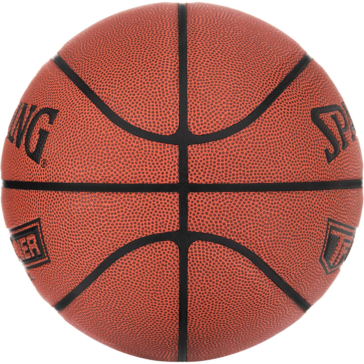 Basketball with Spalding logo on a white background