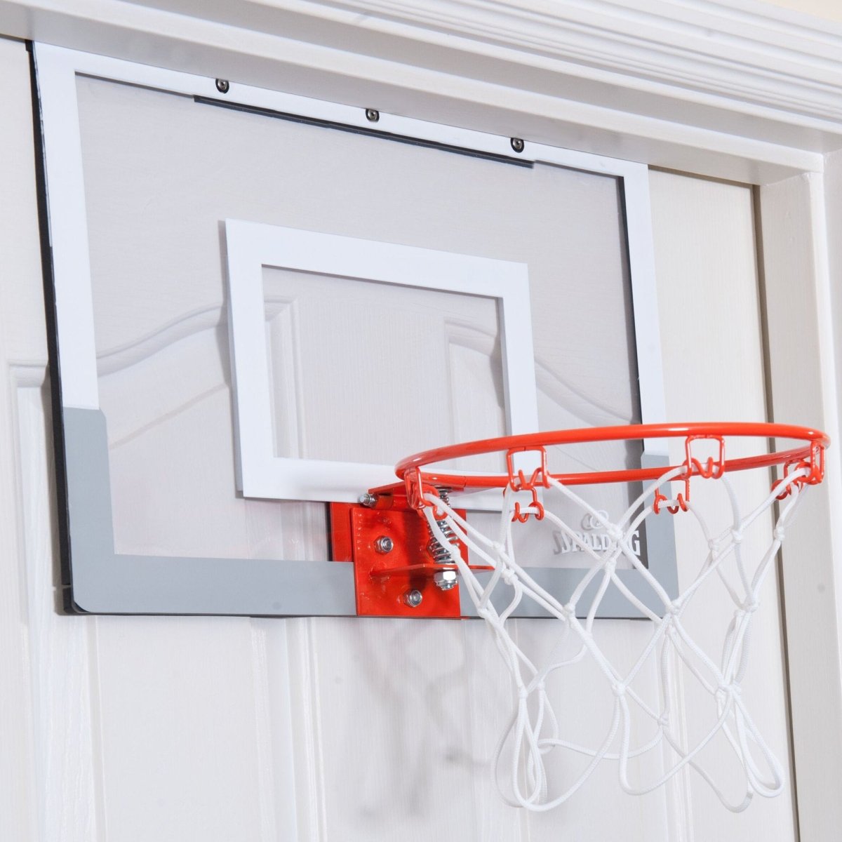 Spalding Slam Jam Over - The - Door Mini Basketball Hoop - Clear - Forza Sports