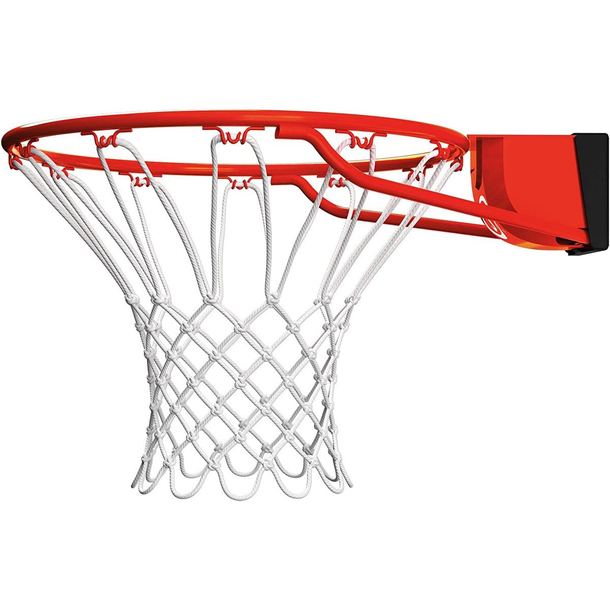 Outdoor asketball rim and backboard on a white background