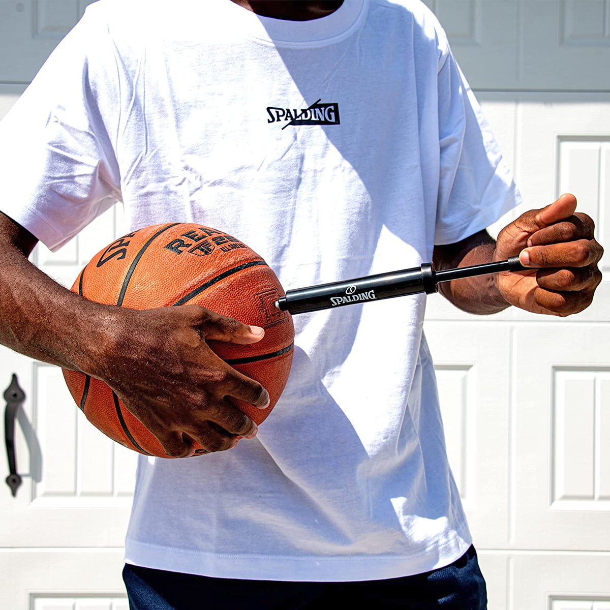 Spalding 6" Dual Action Ball Pump - Black - Forza Sports