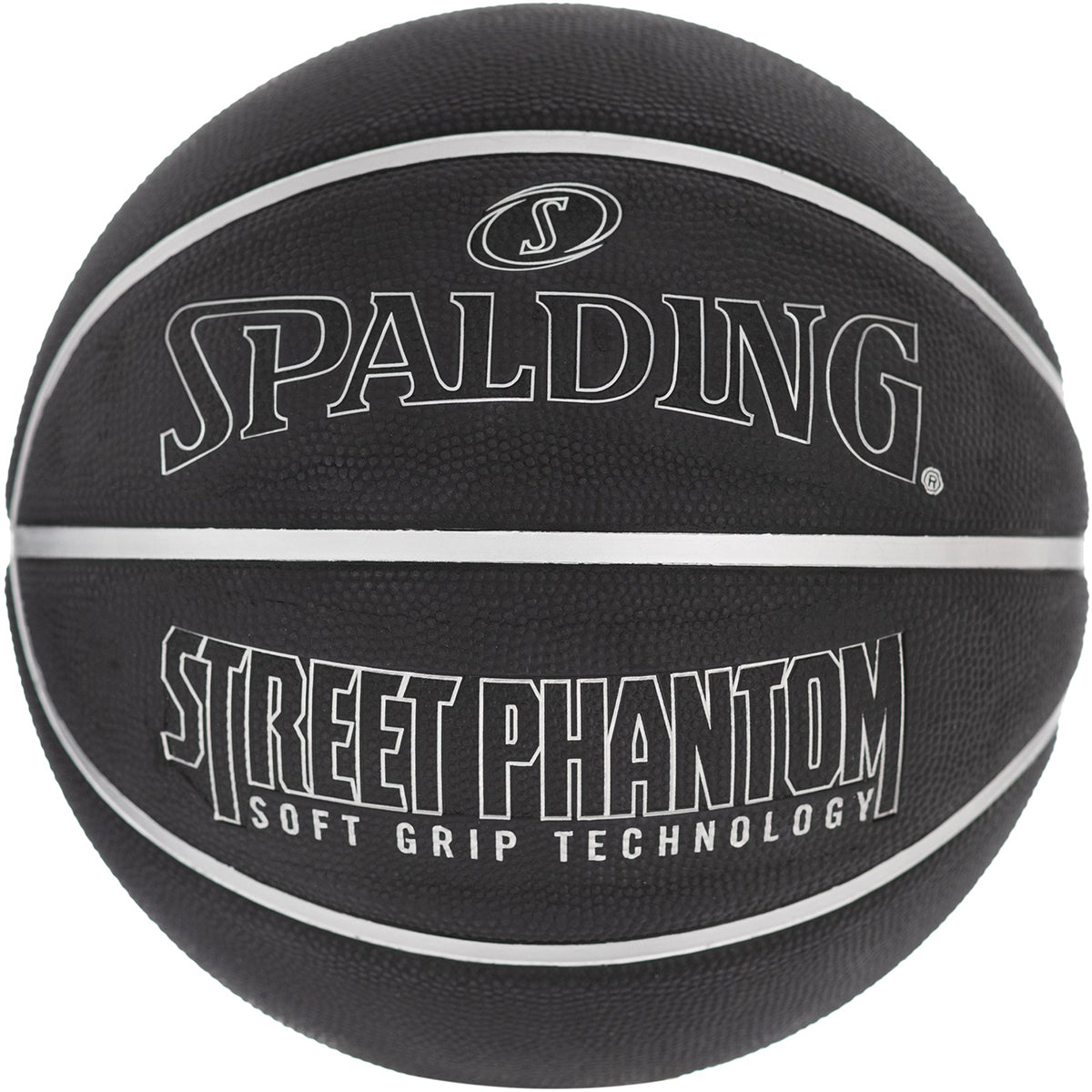 Black Spalding Street Phantom basketball on a white background