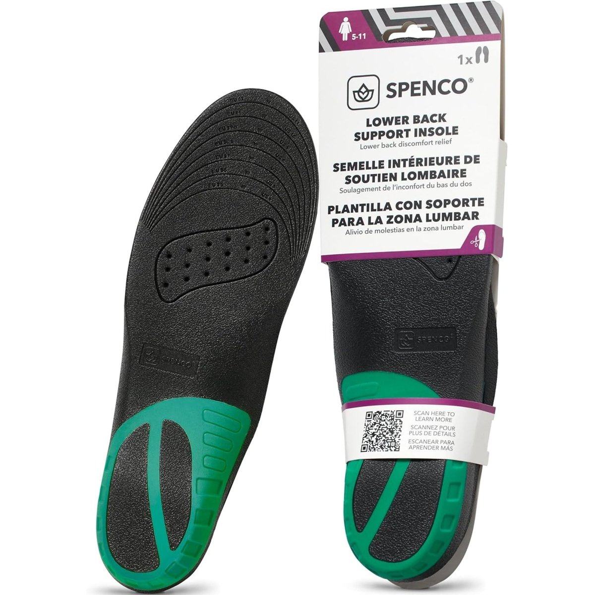 Spenco Trim To Fit RX Lower Back Support Insole - Forza Sports