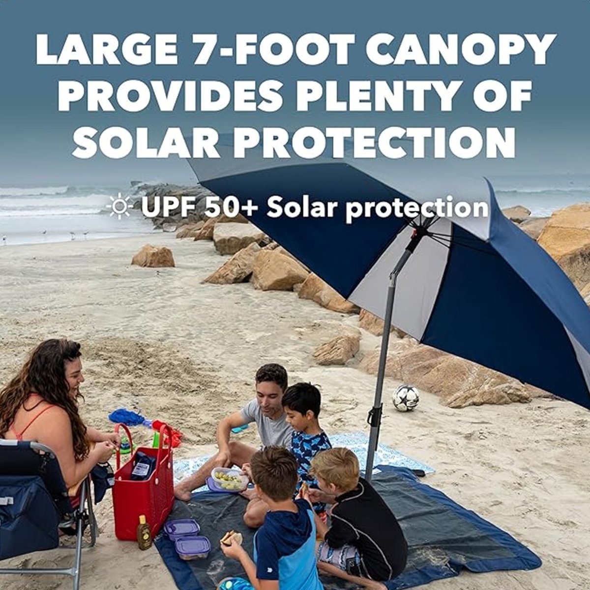 Sport - Brella Beach Umbrella, Navy - Forza Sports