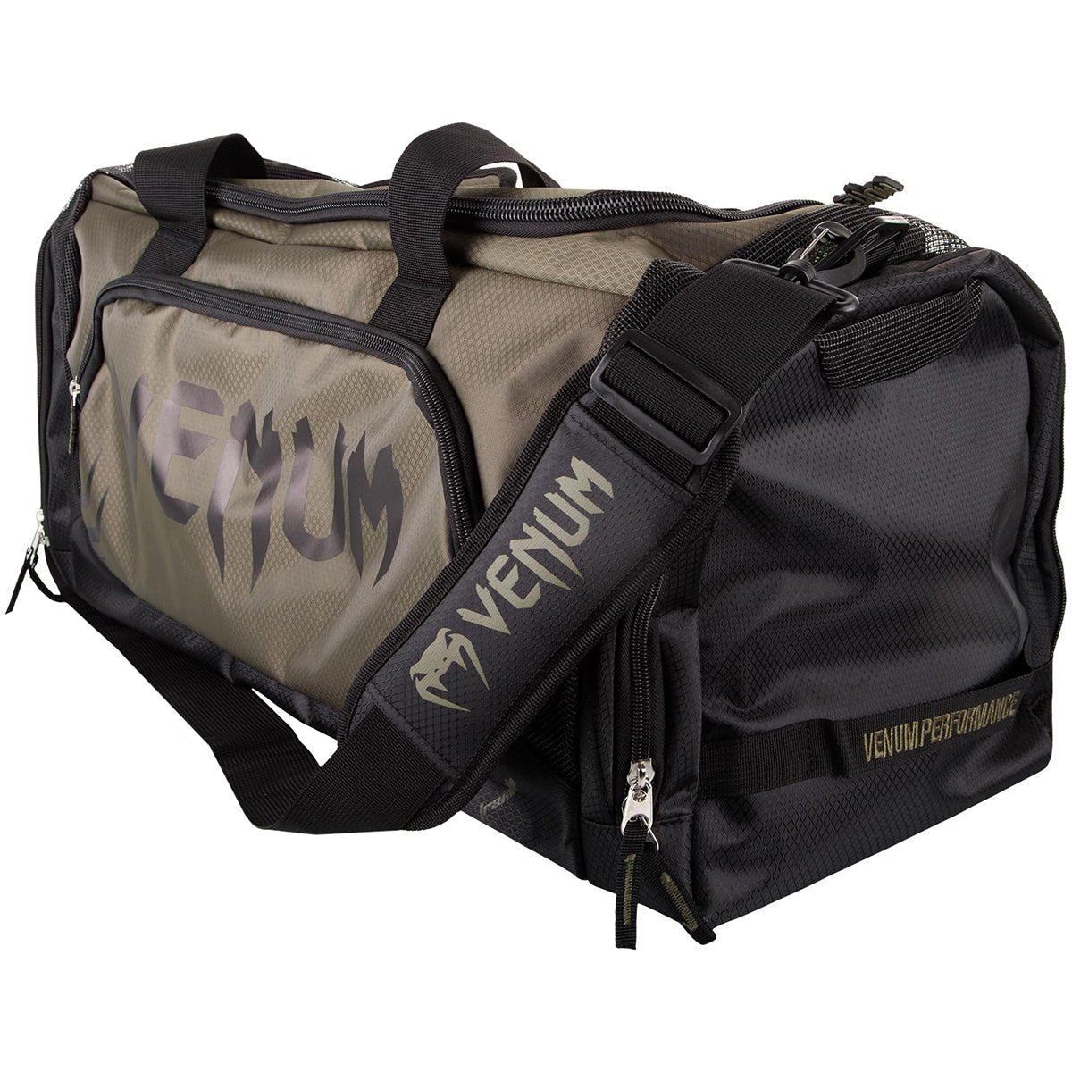 Venum Trainer Lite Sport Duffel Bag - Khaki/Black - Forza Sports