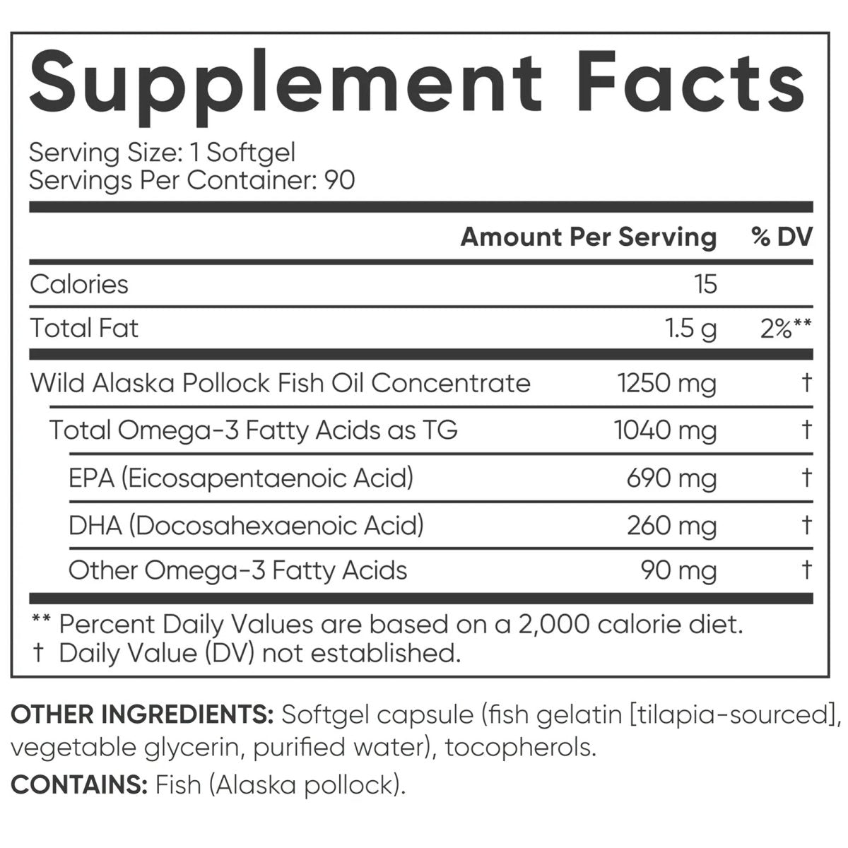 Sports Research - Omega - 3 Fish Oil from Wild Alaska Pollock - Forza Sports