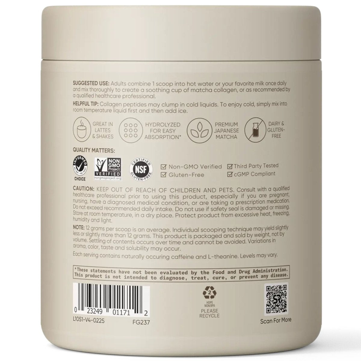 Sports Research Hydrolyzed Collagen Peptides Dietary Supplement - 41 Servings - Forza Sports
