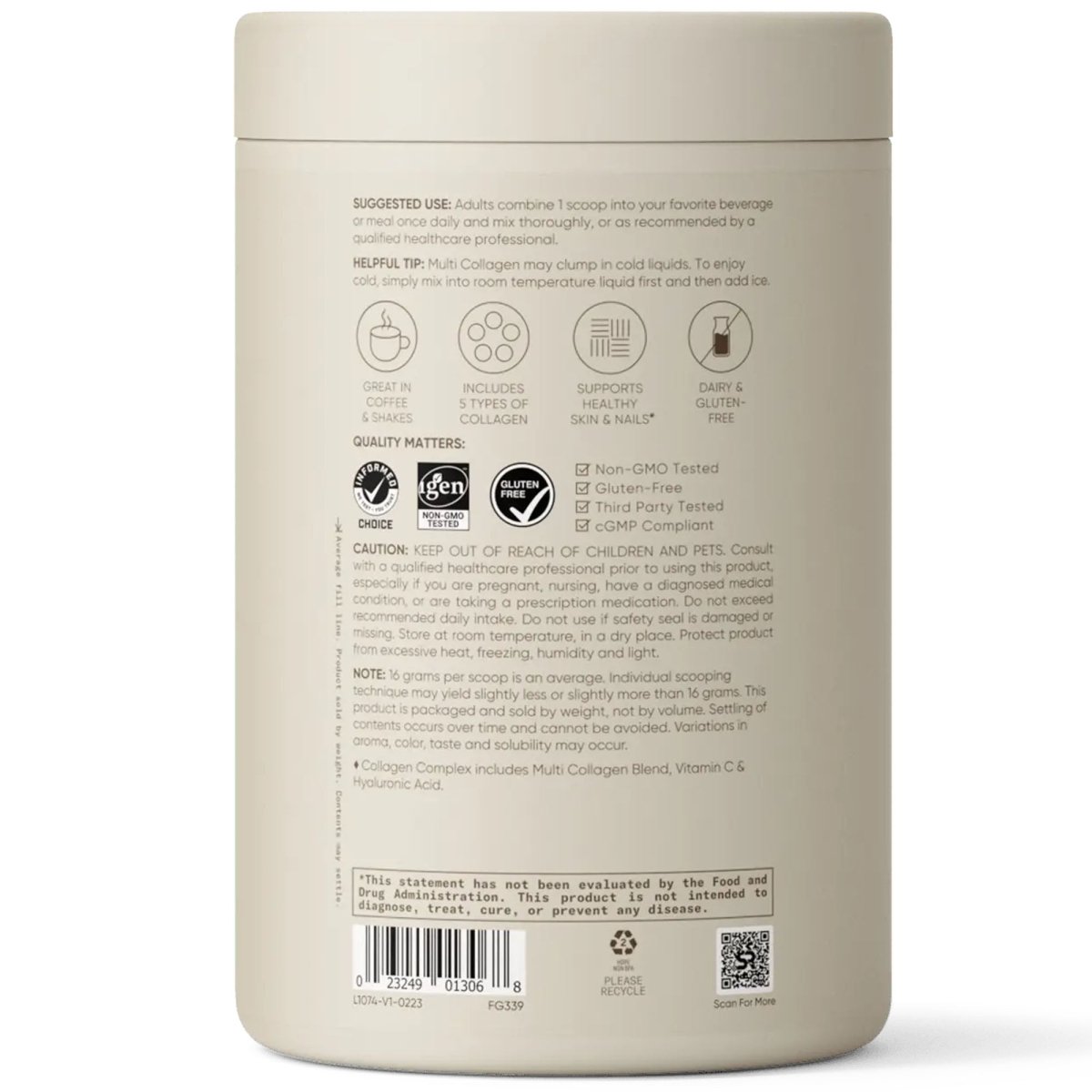 Sports Research Hydrolyzed Collagen Peptides Dietary Supplement - 41 Servings - Forza Sports