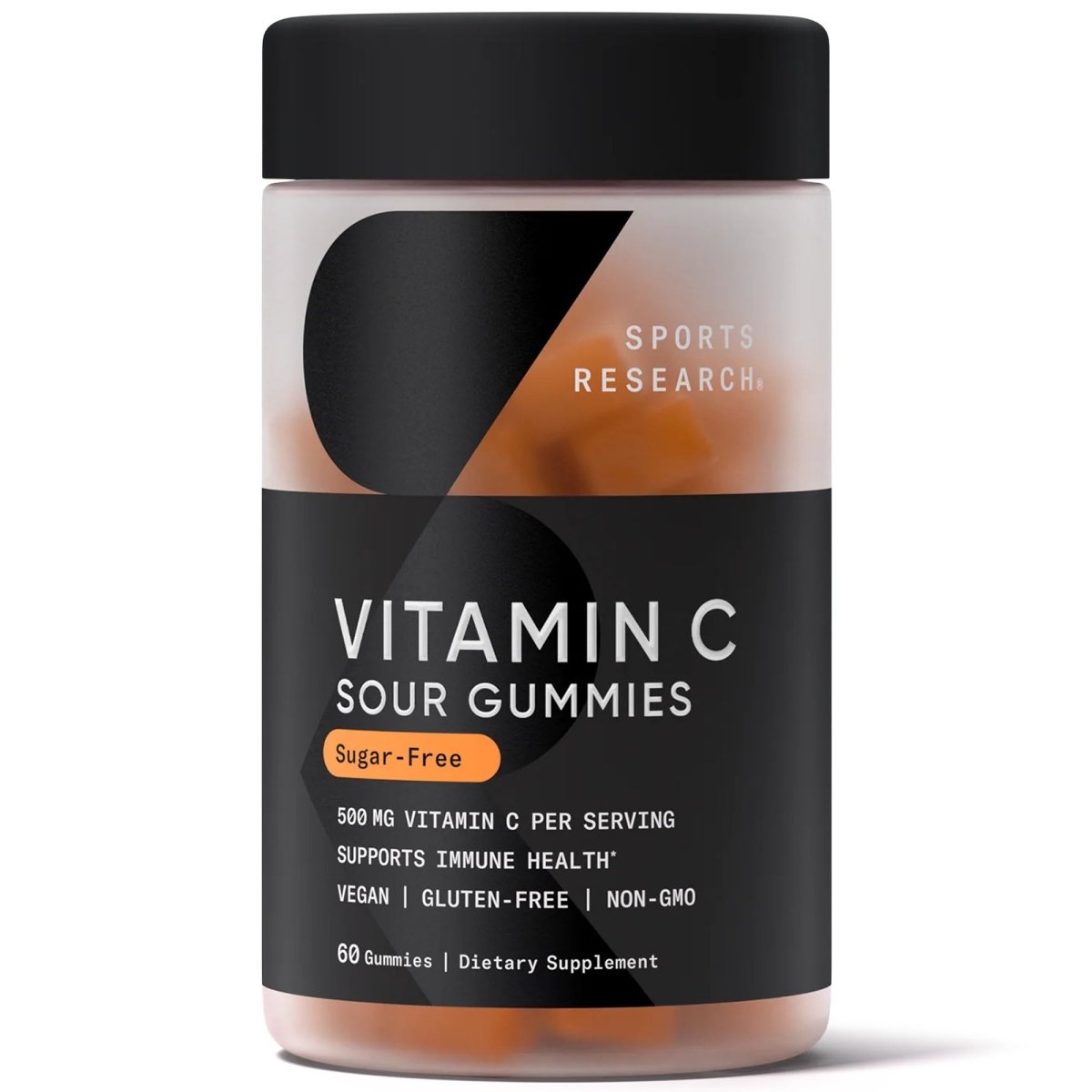 Sports Research Vitamin C Gummies Antioxidant Support Vegan Non - GMO - Orange - 60 Gummies - Forza Sports