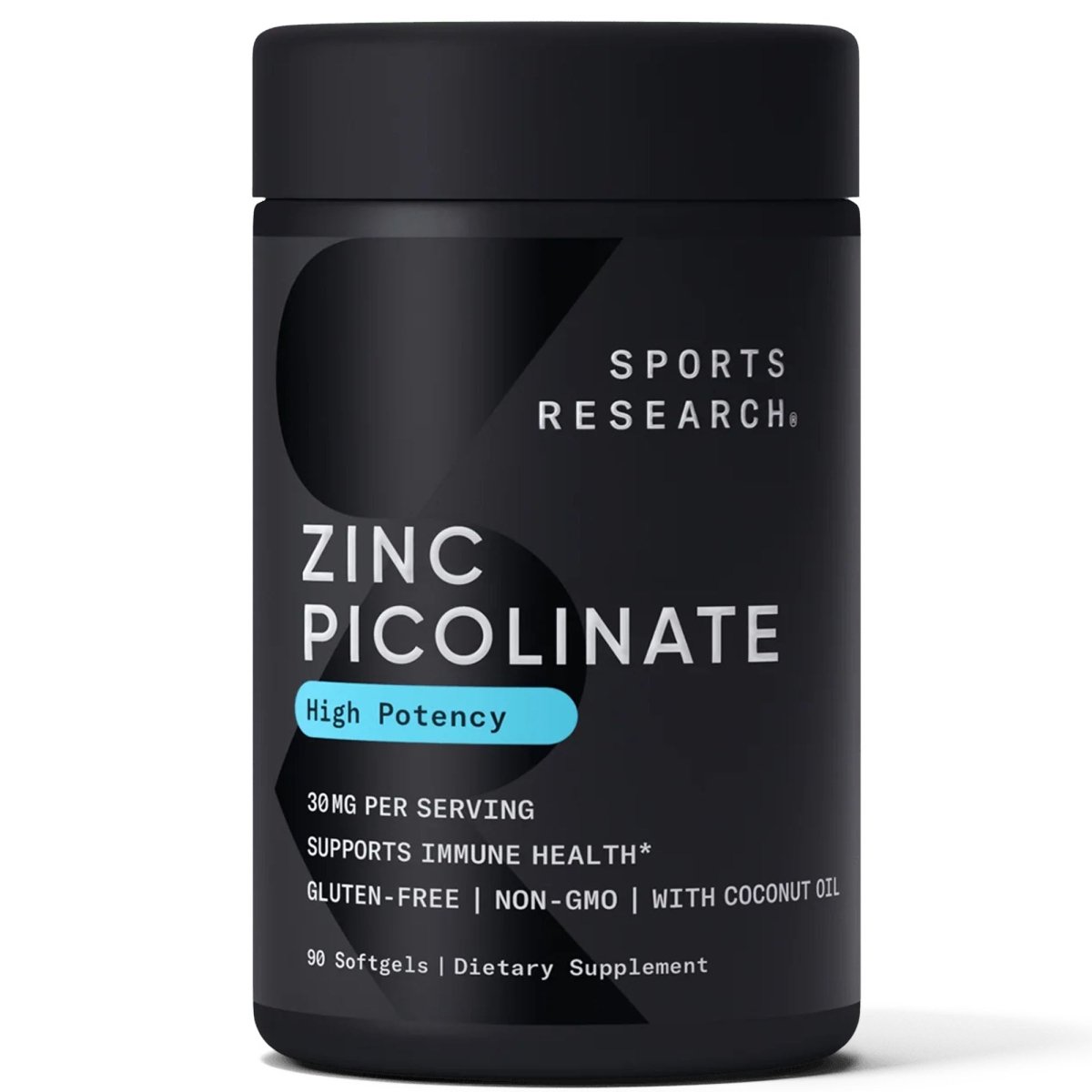 Sports Research Zinc Picolinate with Coconut Oil, High Potency - Forza Sports