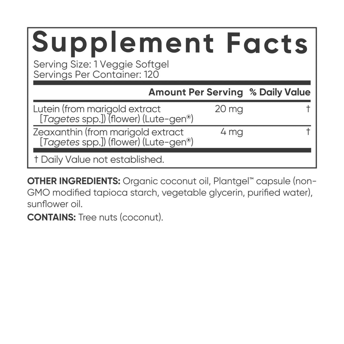 Sports Research Lutein + Zeaxanthin Dietary Supplement - 120 Softgels - Forza Sports