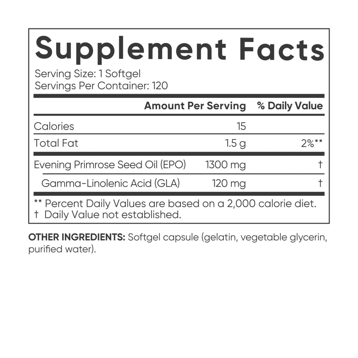 Sports Research Evening Primrose Oil Dietary Supplement - 120 Softgels - Forza Sports