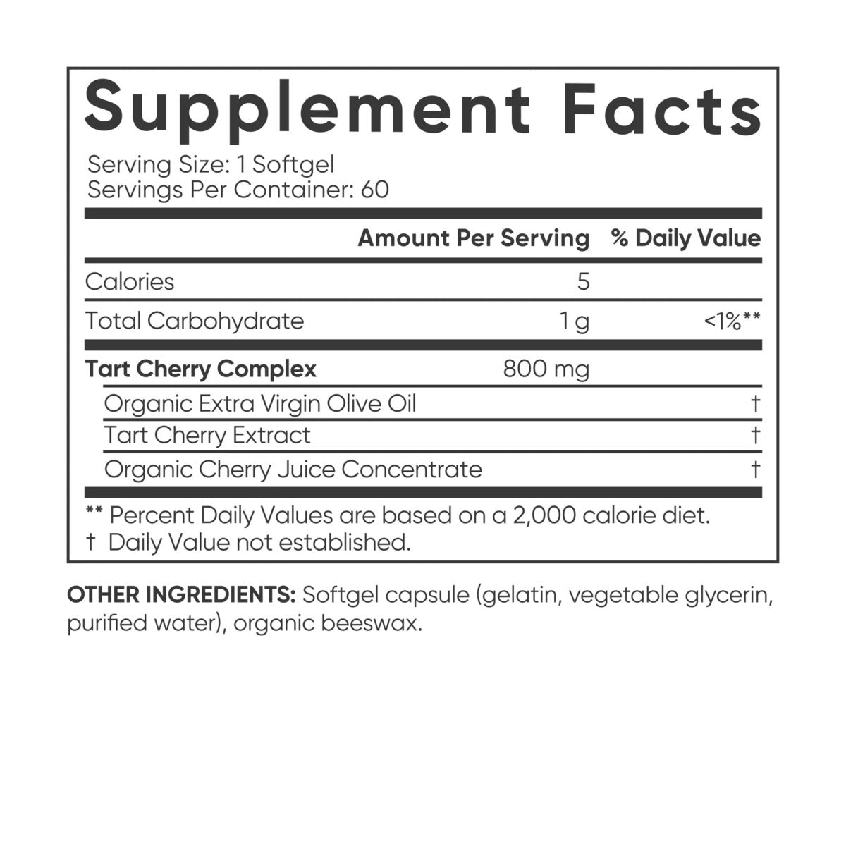 Sports Research Tart Cherry Concentrate Dietary Supplement - 60 Softgels - Forza Sports