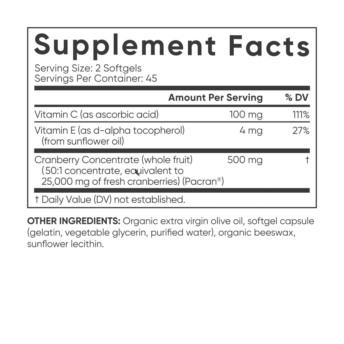 Sports Research Cranberry Concentrate Dietary Supplement - 90 Softgels - Forza Sports