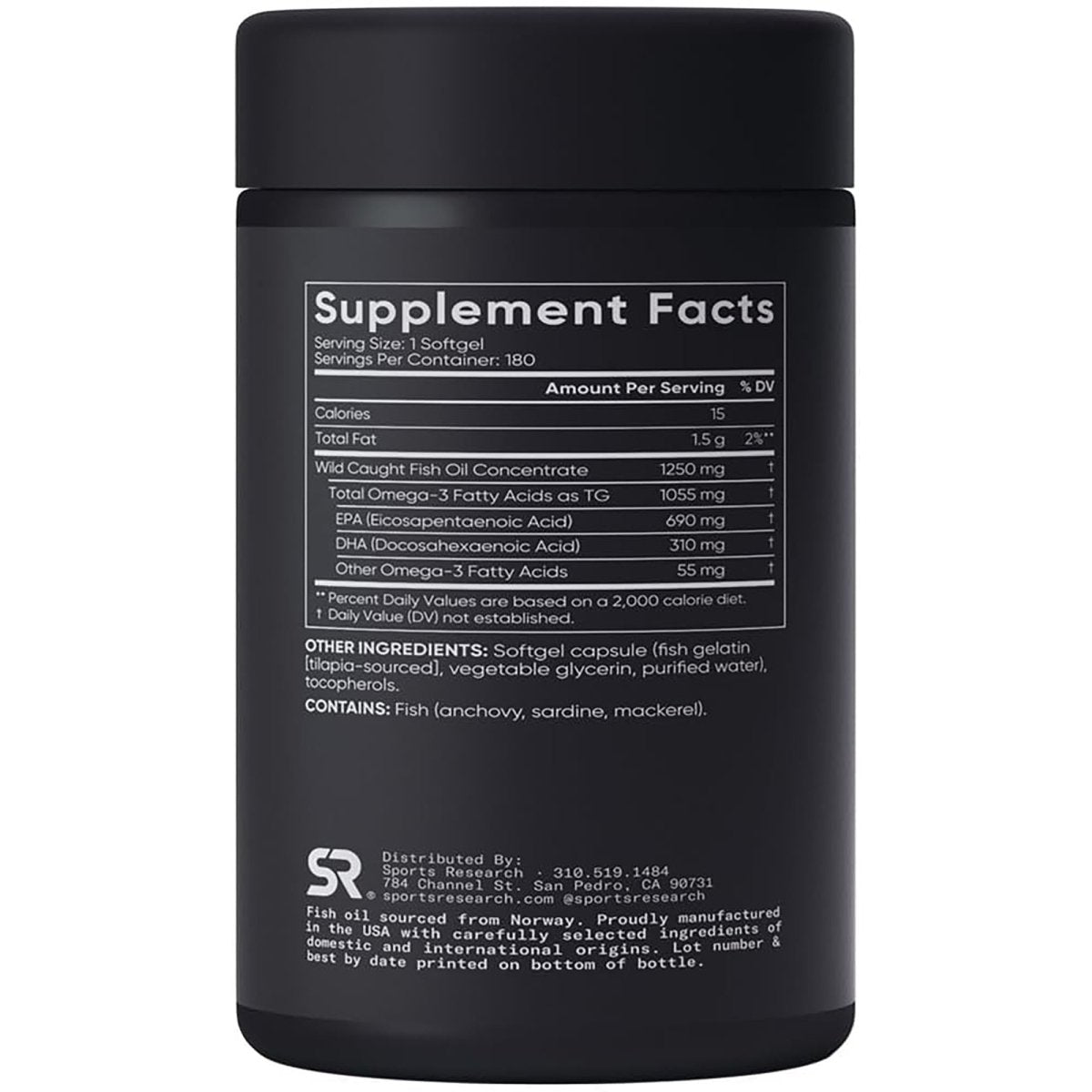 Sports Research - Omega - 3 Fish Oil from Wild Alaska Pollock - Forza Sports