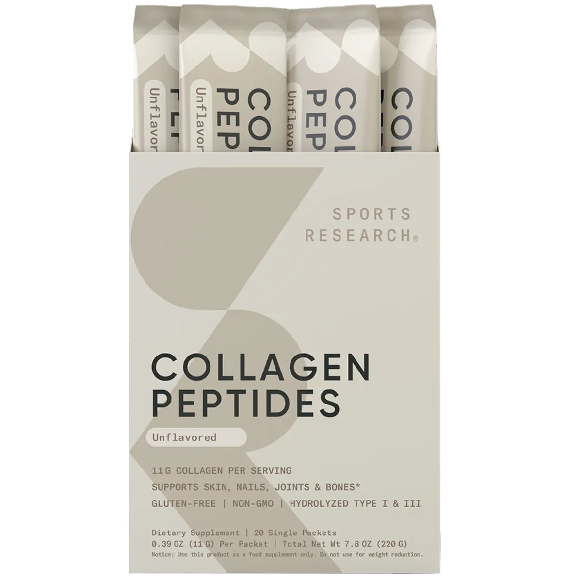Sports Research Hydrolyzed Collagen Peptides Dietary Supplement - Unflavored - Forza Sports