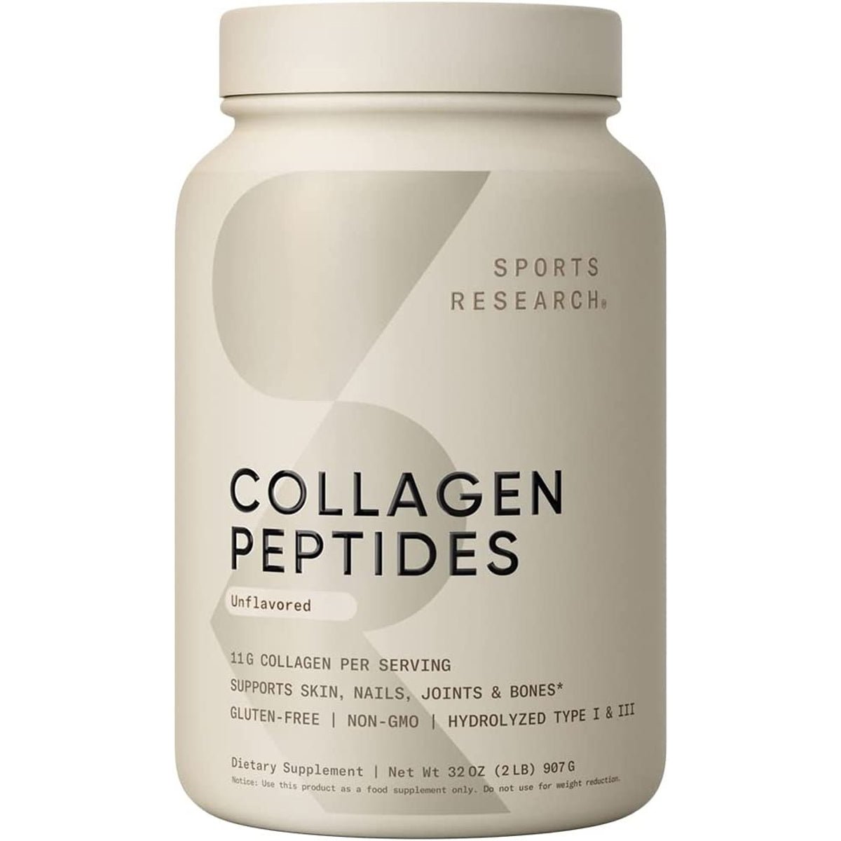 Sports Research Hydrolyzed Collagen Peptides Dietary Supplement - Unflavored - Forza Sports