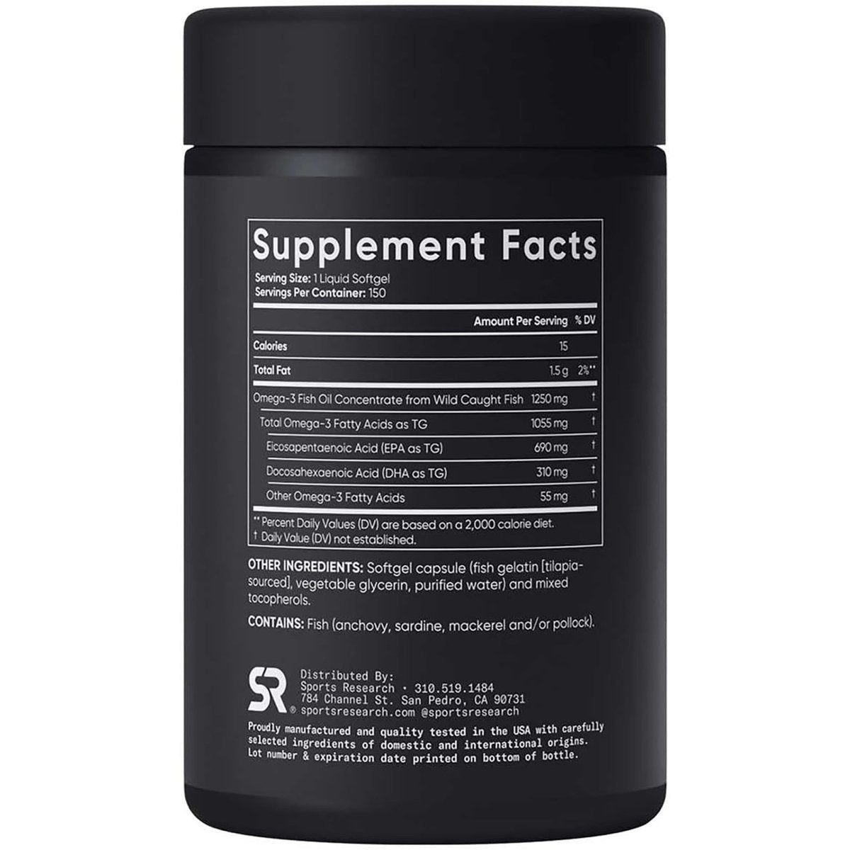 Sports Research - Omega - 3 Fish Oil from Wild Alaska Pollock - Forza Sports