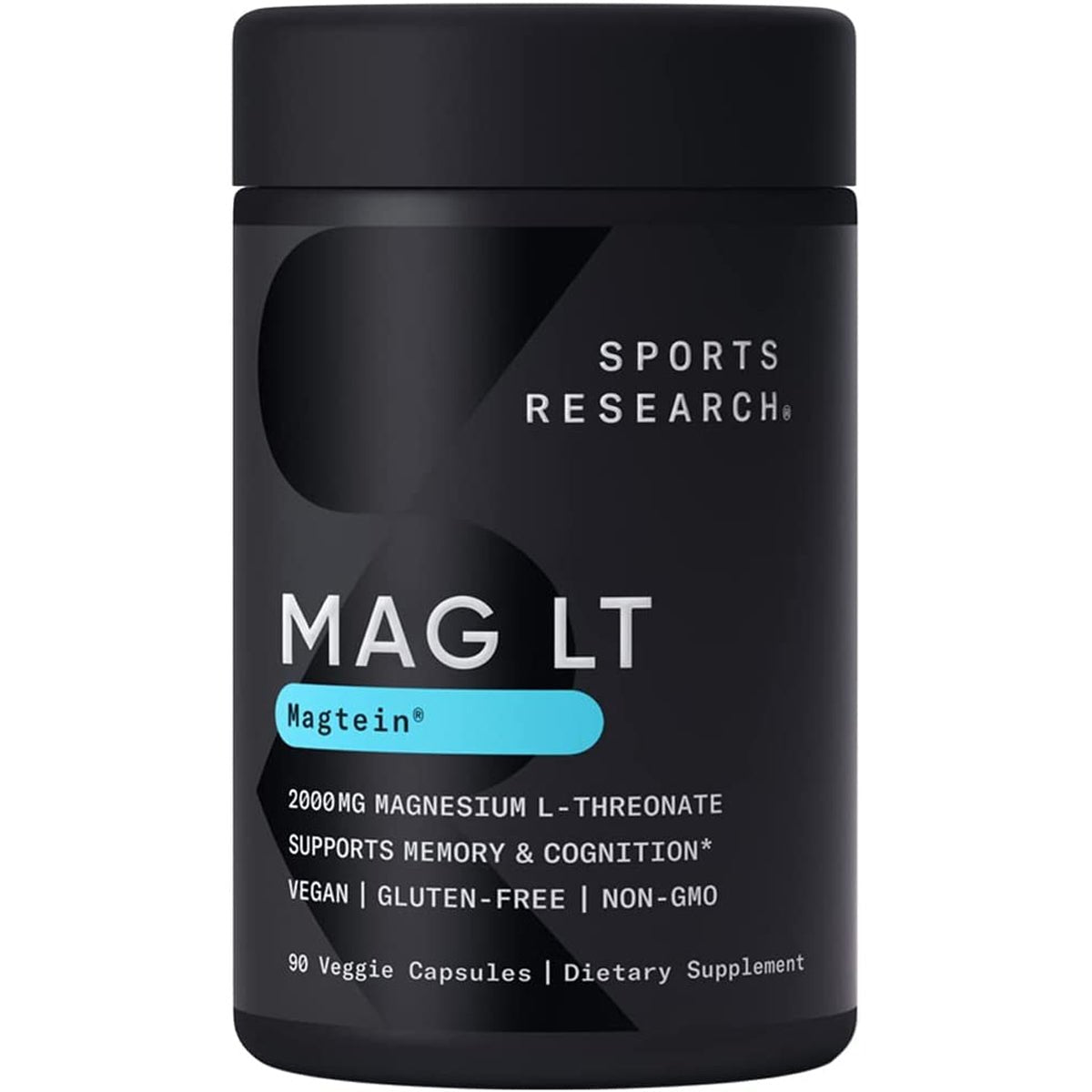 Sports Research Magnesium L - Threonate Dietary Supplement - 90 Veggie Capsules - Forza Sports