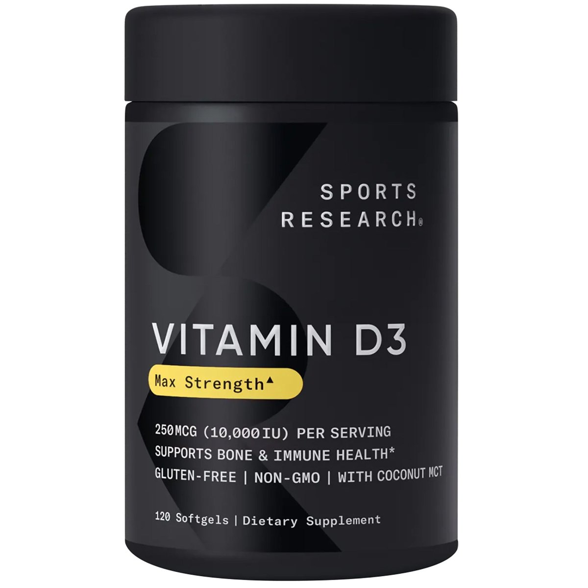 Sports Research Vitamin D3 with Coconut MCT Oil - 360 Softgels - Forza Sports