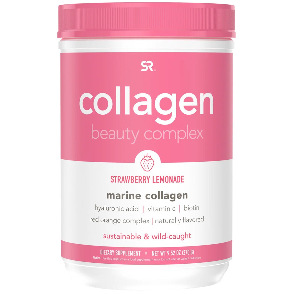 Sports Research Collagen Beauty Complex - Strawberry Lemonade - 45 Servings - Forza Sports