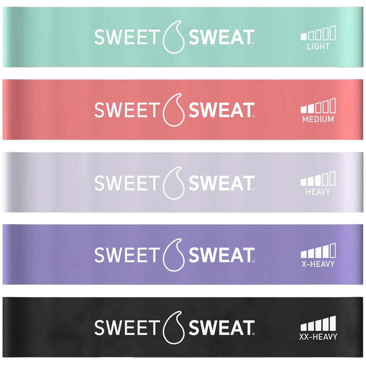 Sports Research Sweet Sweat Mini Loop Fitness Bands - 5 - Pack - Forza Sports