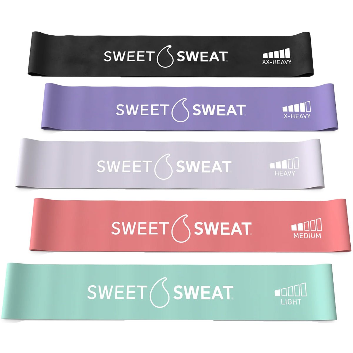 Sports Research Sweet Sweat Mini Loop Fitness Bands - 5 - Pack - Forza Sports