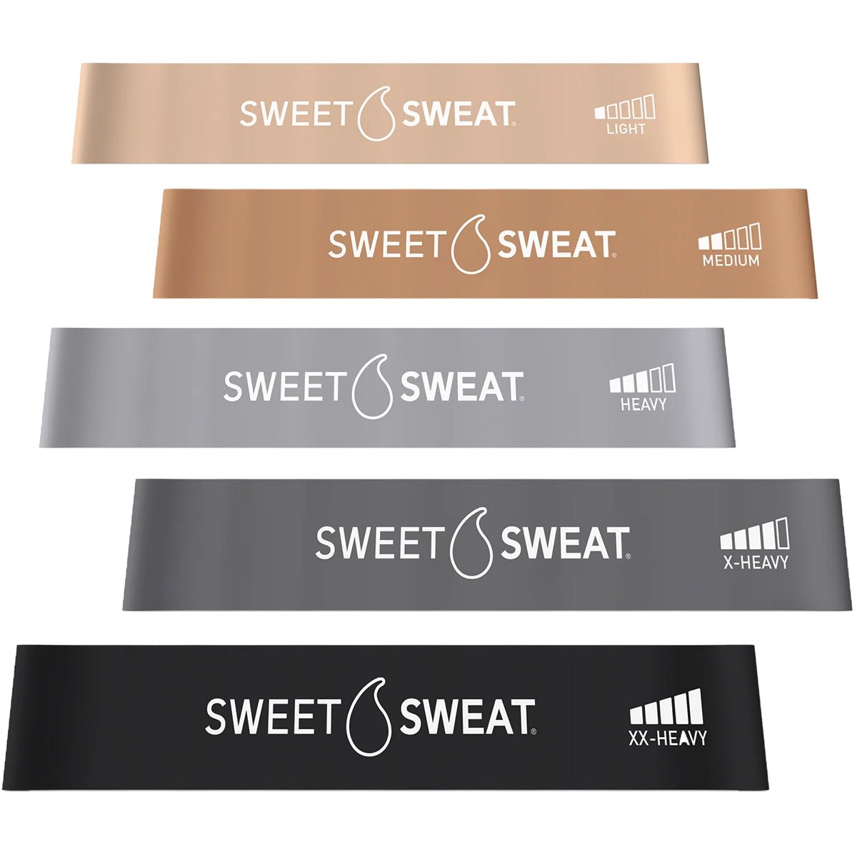 Sports Research Sweet Sweat Mini Loop Fitness Bands - 5 - Pack - Forza Sports
