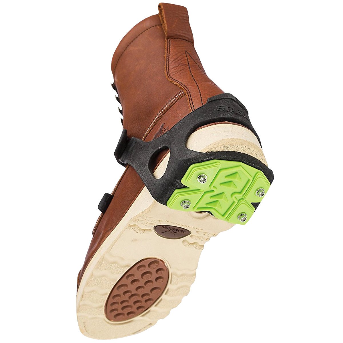 STABILicers Heel Removable Snow and Ice Traction Job Safety Cleats - Black/Green - Forza Sports